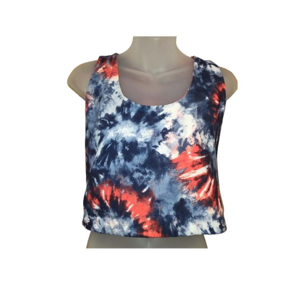 LIVE WELL Active Women’s Multicolor Tie Dye Sleeveless Crop Top Size 2X BG28